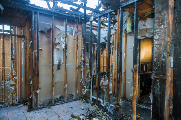 Professional Fire Damage Restoration technician working in Clinton, KY